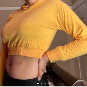 Yellow Cropped Sweater